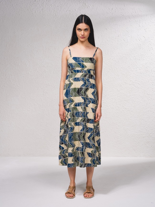 VESTIDO MIDI CON ESTAMPADO - Imagen 3