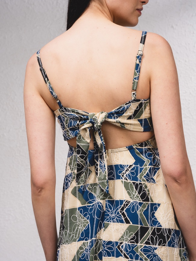 VESTIDO MIDI CON ESTAMPADO - Imagen 2