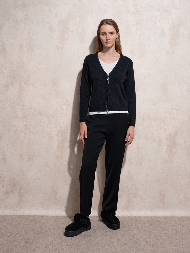 CHAQUETA DE PUNTO CON CREMALLERA - Imagen 2