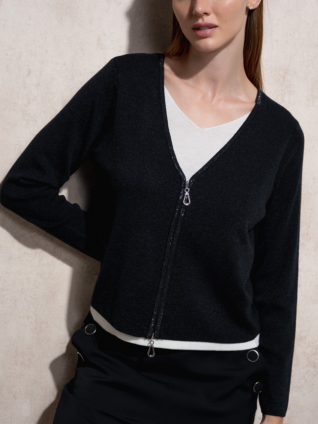 CHAQUETA DE PUNTO CON CREMALLERA - Imagen 3