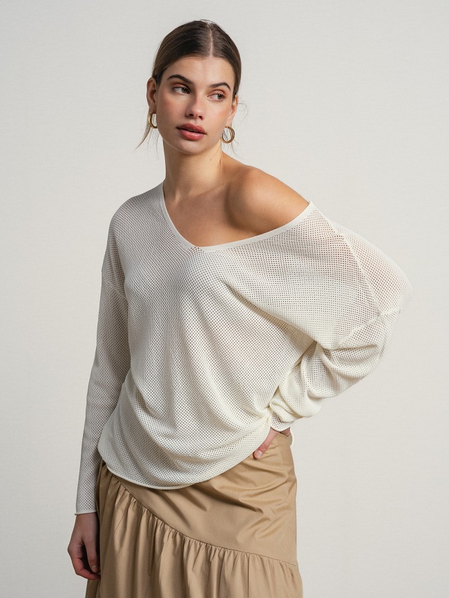 JERSEY CALADO ESCOTE EN V