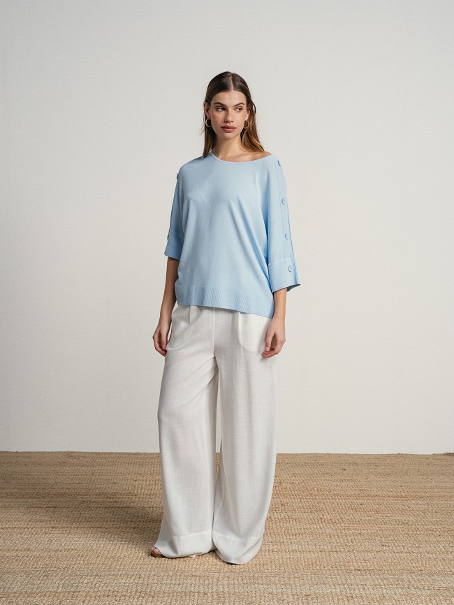 BLUSA CON BOTONES MANGAS - Imagen 3