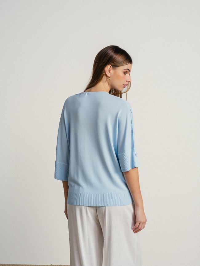 BLUSA CON BOTONES MANGAS - Imagen 2